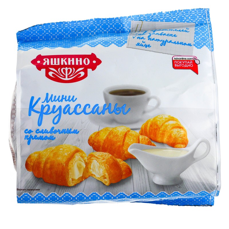 Круассаны-мини яшкино слив крем 180г