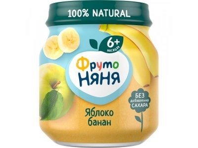 Пюре фн из яблок и бананов 100г ст/б