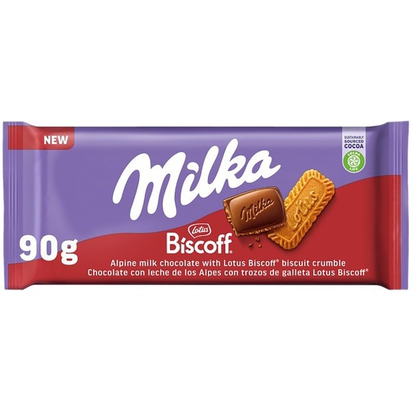 Шоколад милка бисквит с печеньем 90г европа