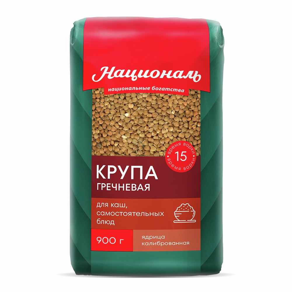 Крупа гречневая националь 900г ядрица