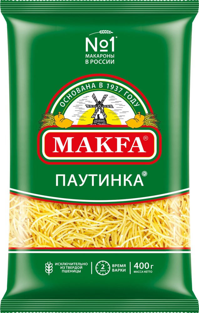 Макаронные изделия макфа вермишель паутинка 400г