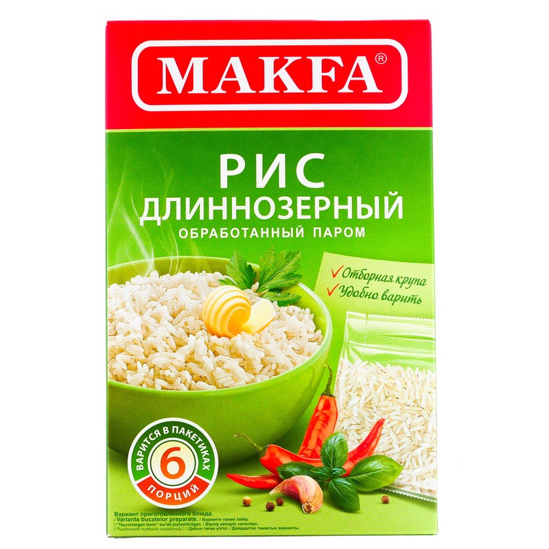 Крупа рис макфа 400г длиннозерный шлиф