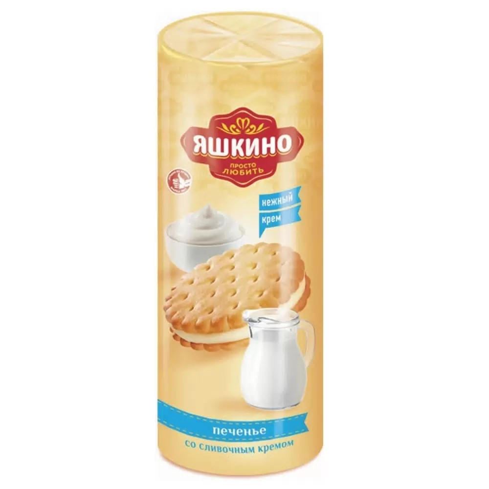 Печенье зат яшкино слив крем 190г