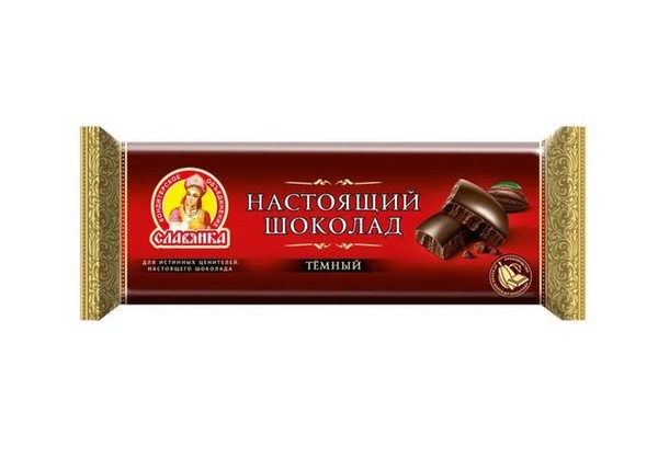 Настоящий шоколад славянка темный 200гр