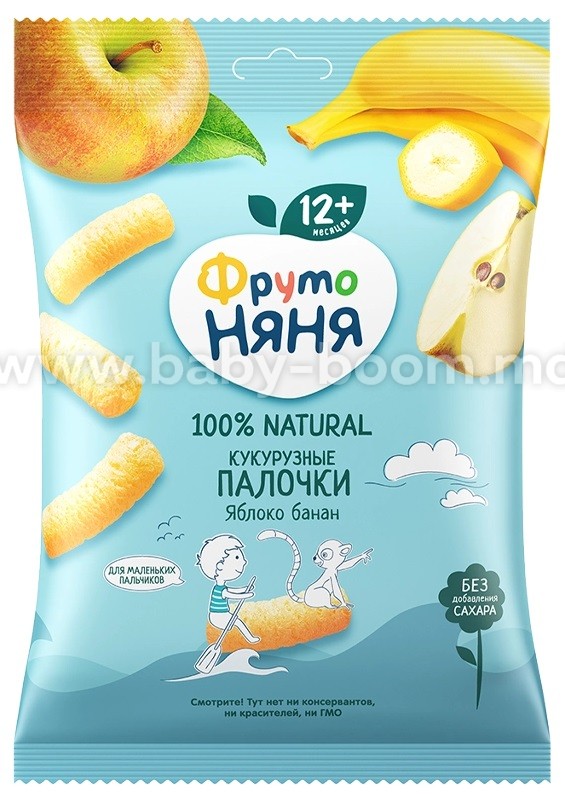 Кукурузные палочки фн с яблоком и бананом 20г