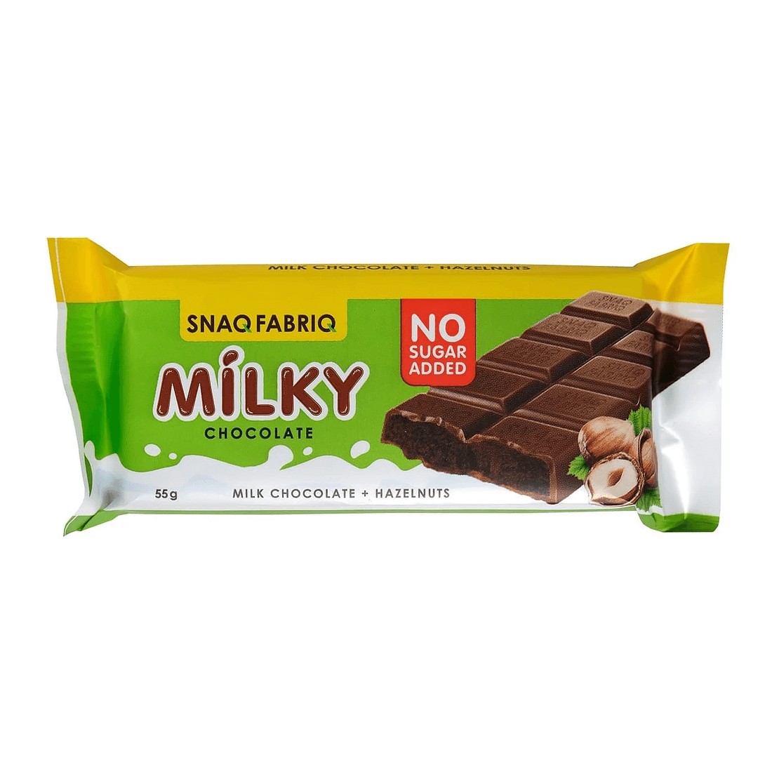 Молочный шоколад с молочно-ореховой пастой, ТМ "SNAQ FABRIQ", 55 гр.