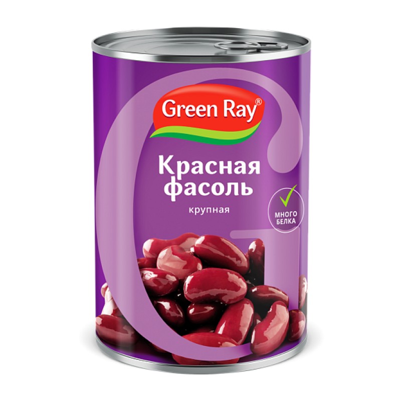 Фасоль красная green ray 425мл ж\б