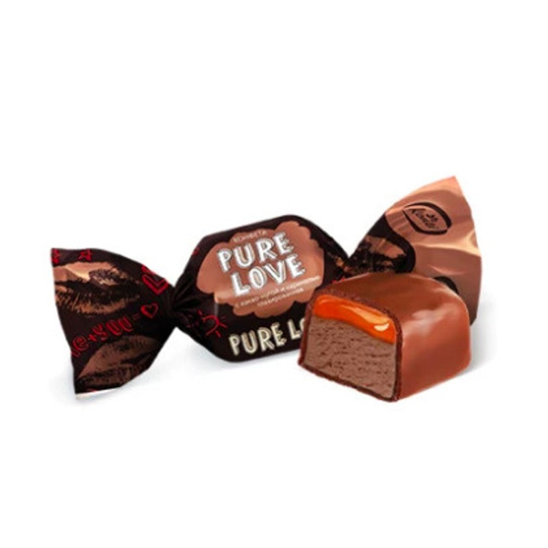 Конфеты pure love какао нуга карамель вес 3269