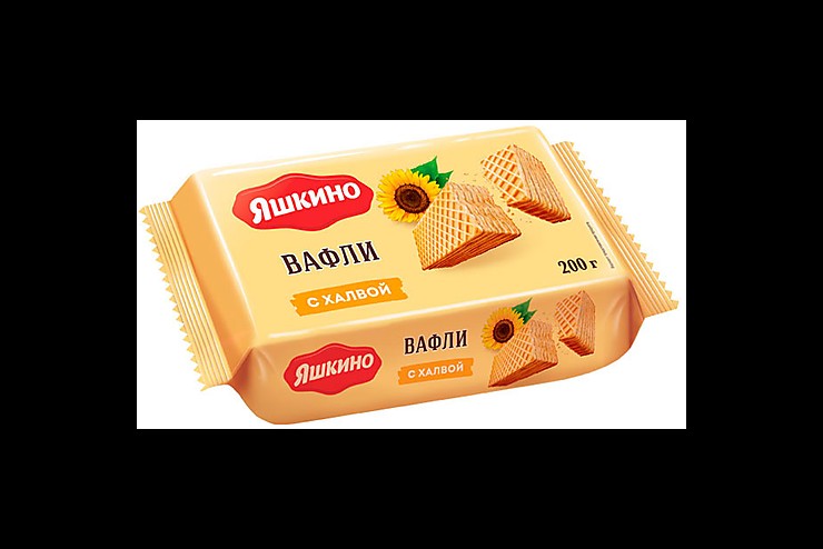 Вафли яшкино 200 г с халвой