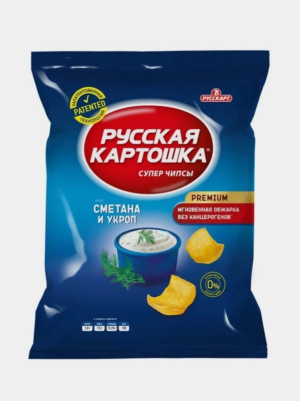 Чипсы русская картошка сметана укроп 140г