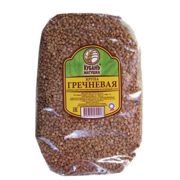 Крупа гречневая кубань-матушка 800г непропаренная в/с