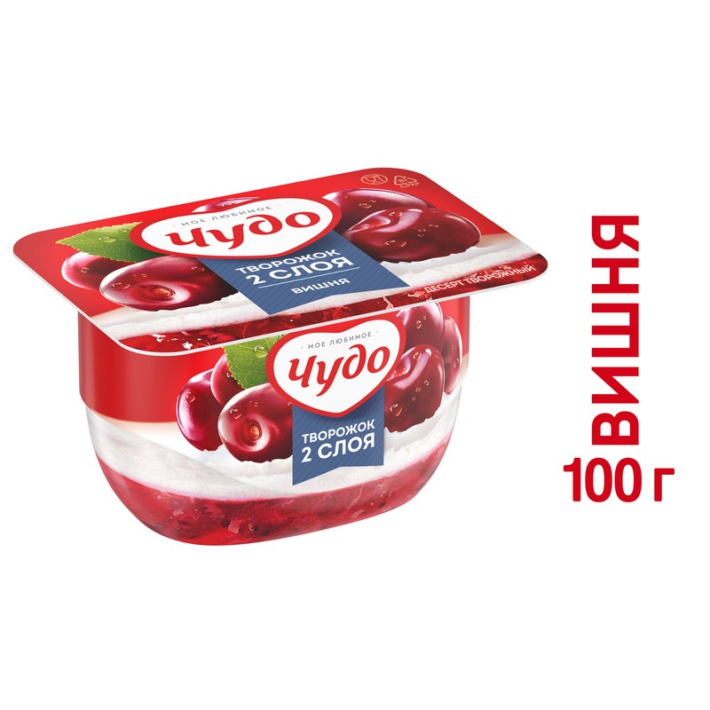 Творожок чудо вишня 100г