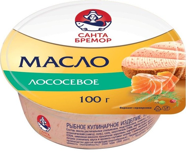 Масло с.бремор лососевое бутербродное 100г