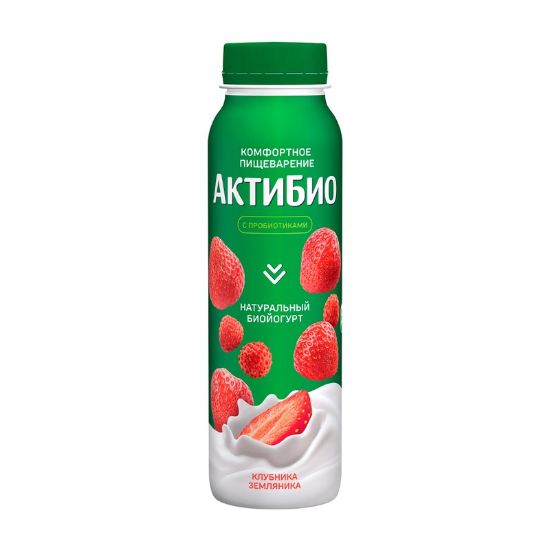 Йогурт актибио пит клубника-земляника 260г