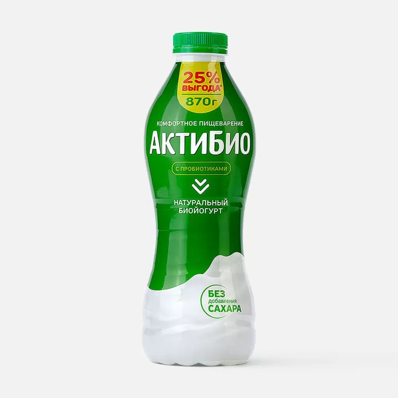 Йогурт актибио пит натуральный 870г