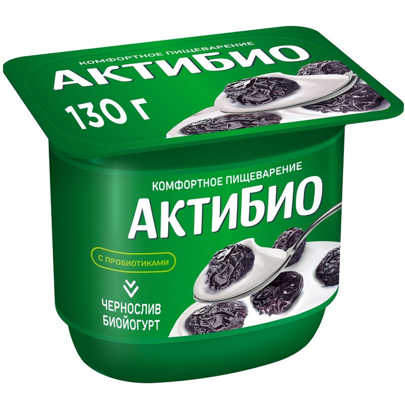 Йогурт актибио чернослив 130г