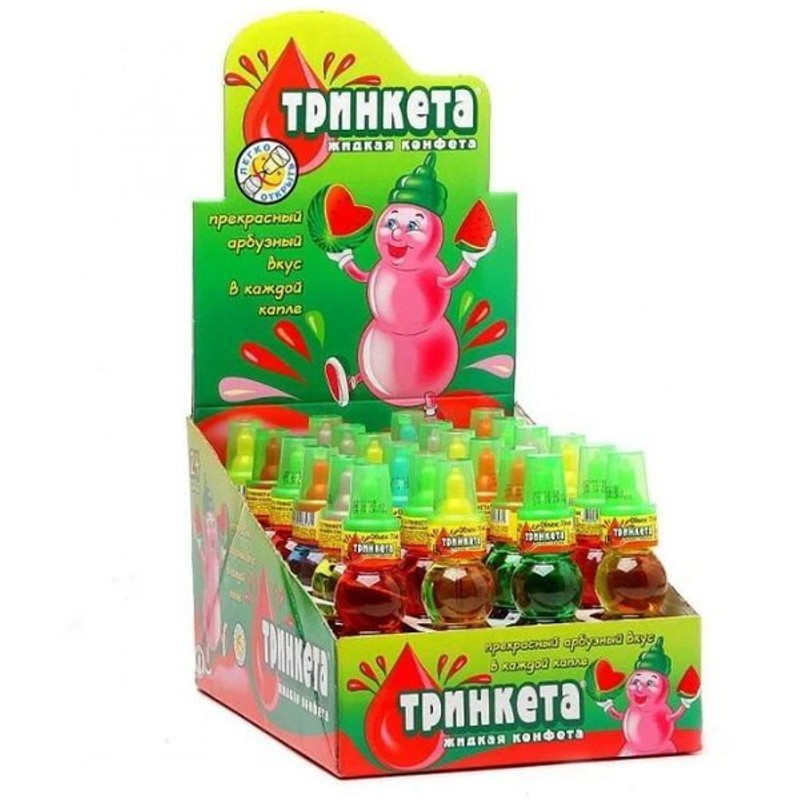 ТРИНКЕТА арбуз, жидкая конфета70г*24*6