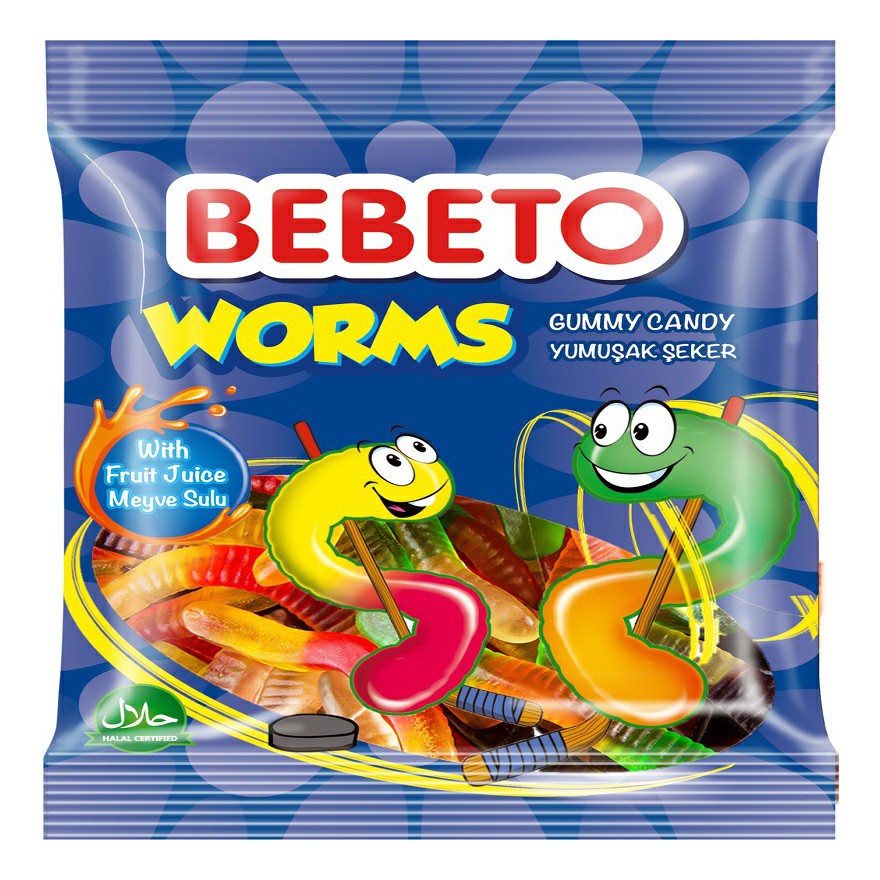 Мармелад жев бебето sour worms 70г
