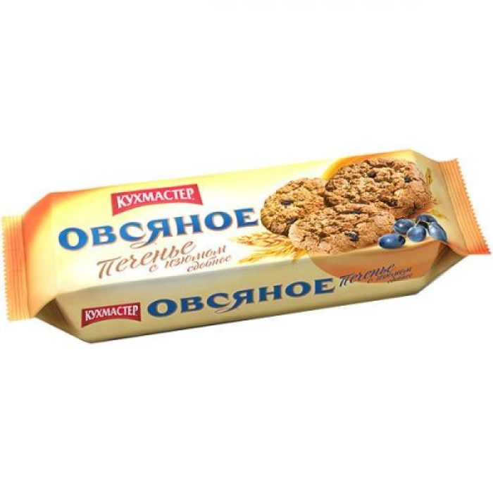КухМастер печенье ОВСЯНОЕ с изюмом 270 гр шт