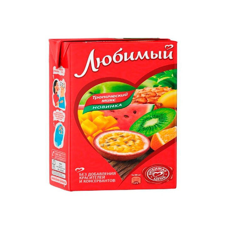 Сок любимый тропический микс 0,2л