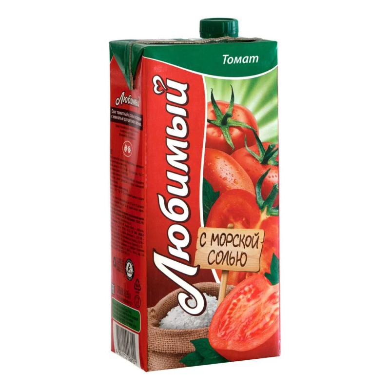 Сок любимый томат с морской солью 0,95л*