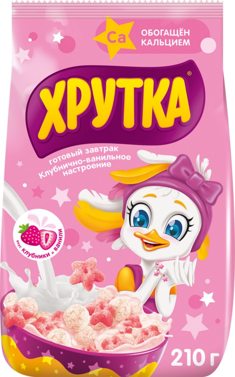 Готов завтрак хрутка клубника-ваниль 210г