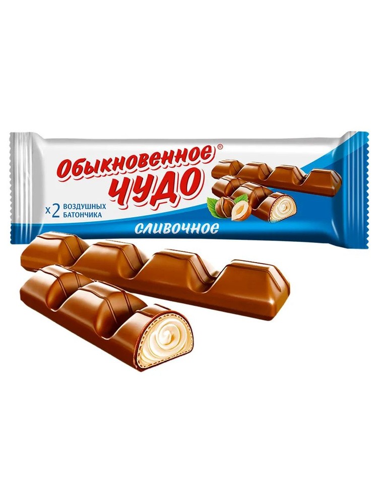Конфеты вафельные ОБЫКНОВЕННОЕ ЧУДО Сливочное 55 гр