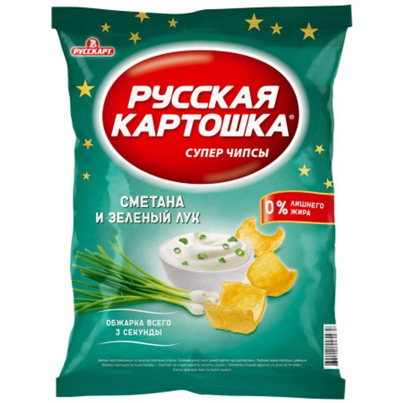 Русская картошка СМЕТАНА И ЛУК 80гр*16