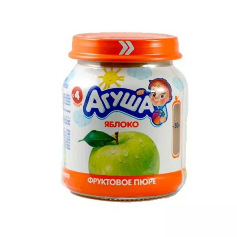 Пюре агуша яблоко 100г с/б
