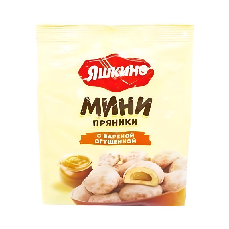 Пряники-мини яшкино с вареной сгущенкой 300г