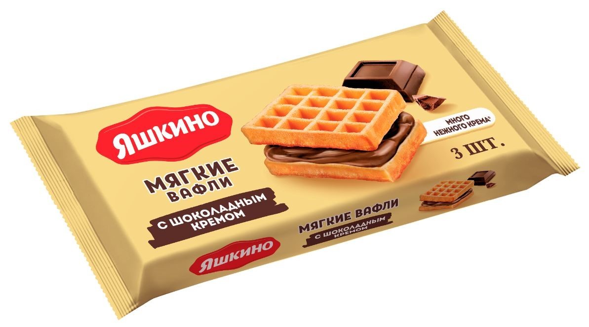 Мягкие вафли яшкино шоколадный крем 120г