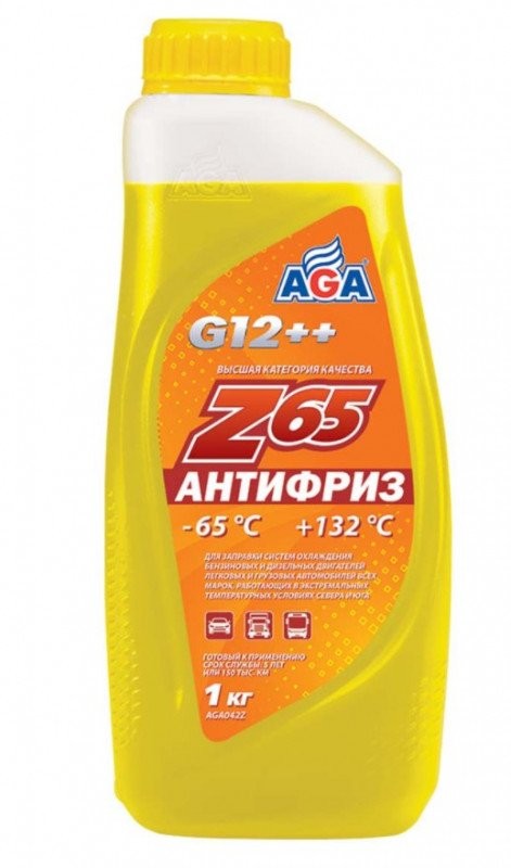 Антифриз aga z65 желтый 1л