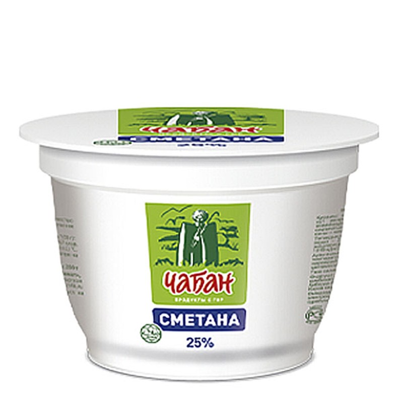 Сметана чабан 25% 180г