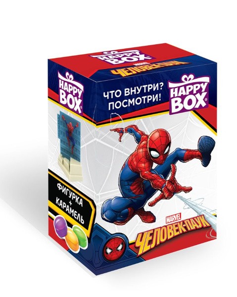 Карамель+игрушка хэппи бокс человек-паук 18г