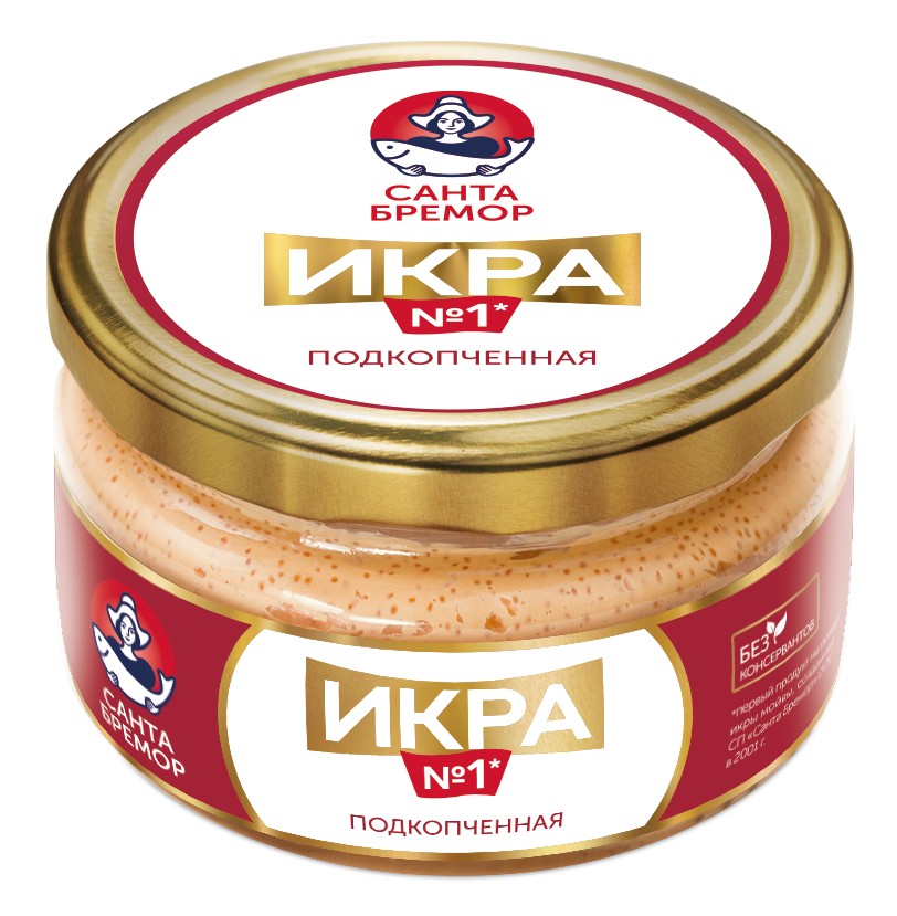 Икра деликатесная подкопченная сантабремор 180 гр