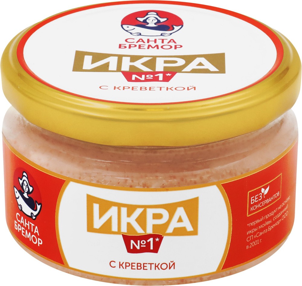 Икра деликатесная с креветкой сантабремор 180 гр