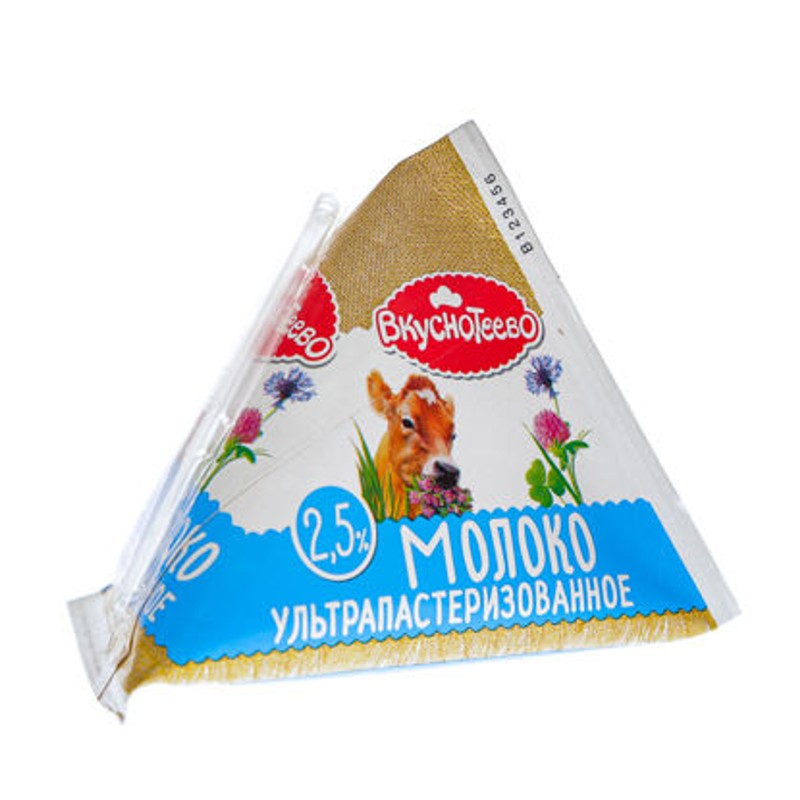 Молоко ультрапаст 2,5% вкуснотеево 200г