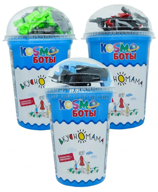 Кукурузные шарики вкусно мама космоботы+сюрприз 30г стакан
