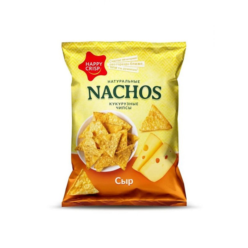 Чипсы кукурузные happy nachos сыр 75г