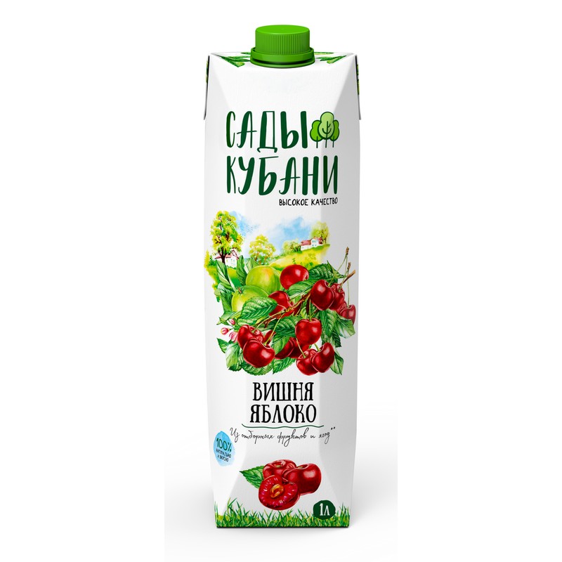 Нектар сады кубани вишня-яблоко 1 л