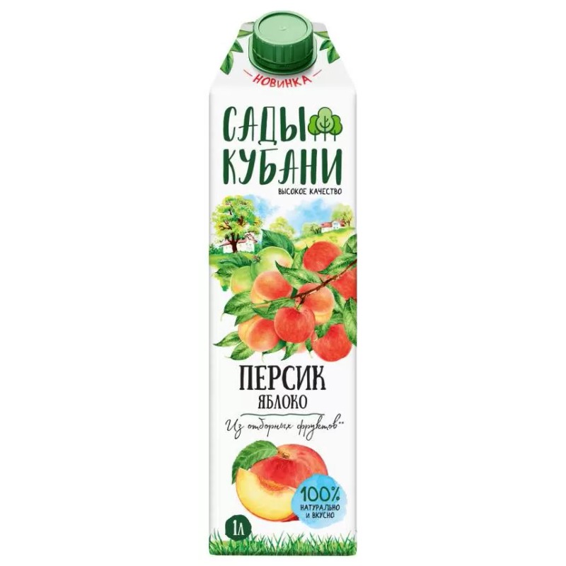 Нектар сады кубани персик- яблоко 1 л