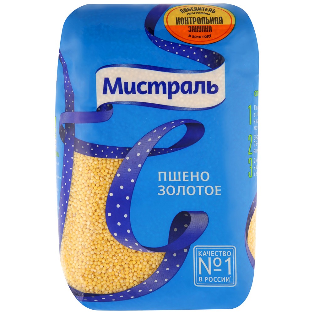 Крупа пшено мистраль 900г золотое