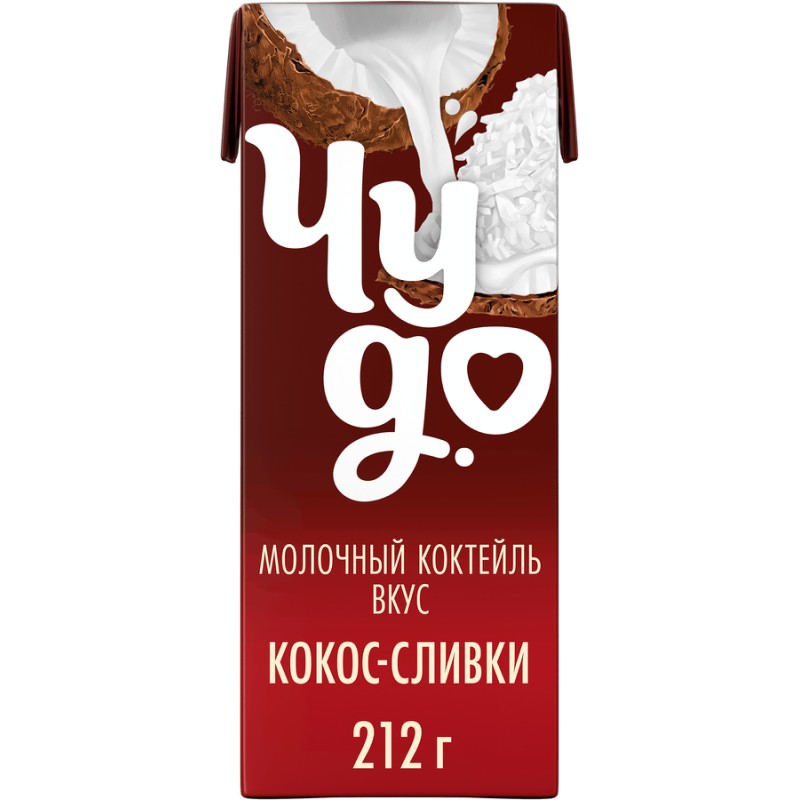 Коктейль молочн чудо кокос сливки 2% 0,2л