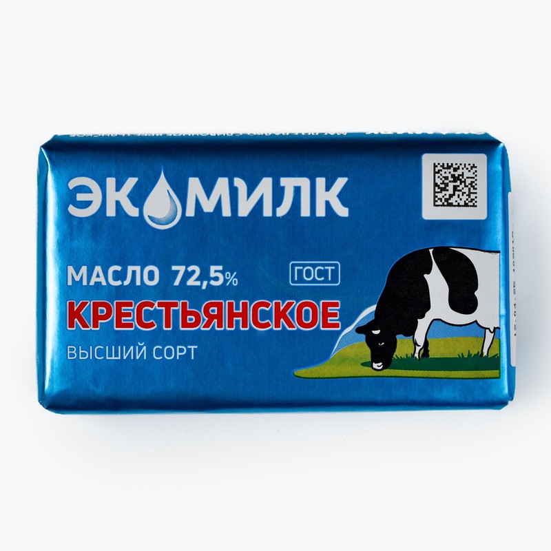 Масло экомилк крестьянское 72,5% 160г