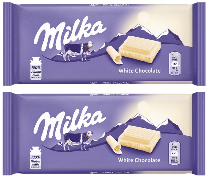 Шоколад милка белый 90г