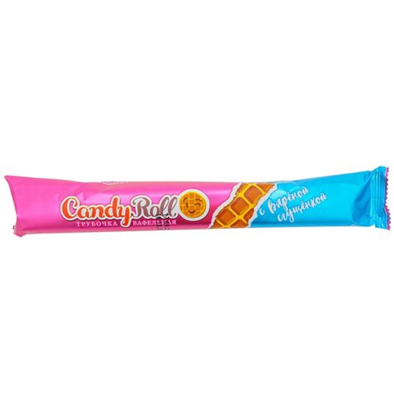 Трубочка ваф candy roll с вар сгущенкой 70г