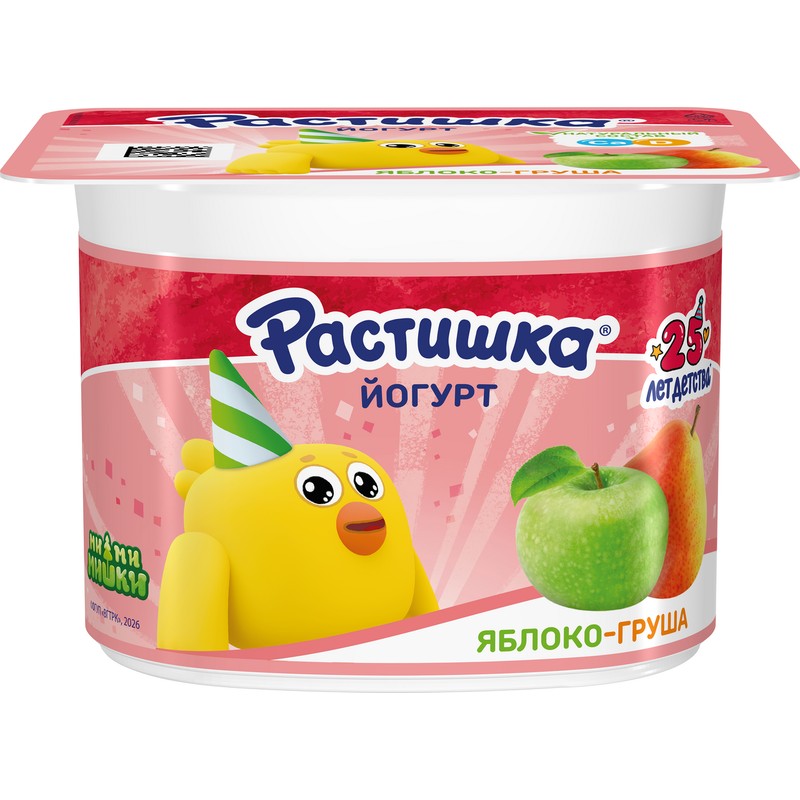 Йогурт растишка 110г яблоко-груша