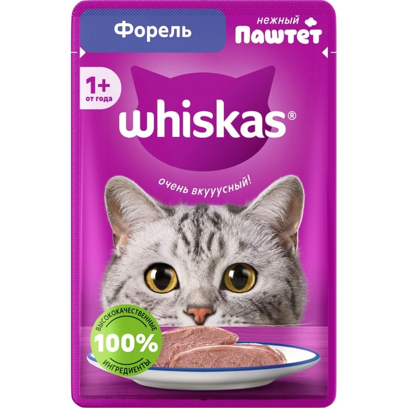 Корм для Кошек Вискас Форель Паштет 75г