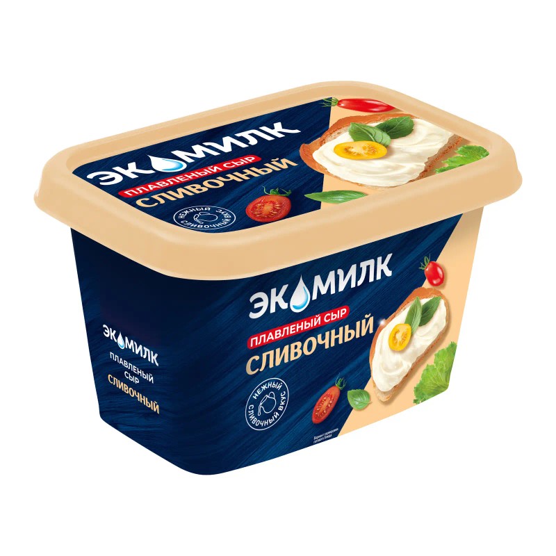 Сыр плавленый сливочный экомилк 350г