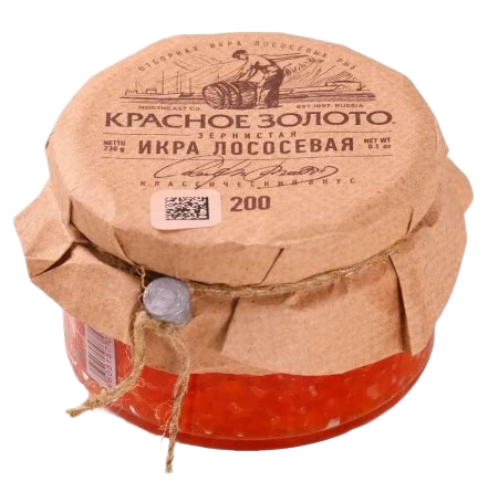 Икра лососевая красное золото горбуша 200 гр ст/б